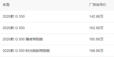 大g奔驰多少钱，大g奔驰官方报价4497
