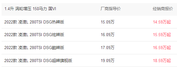 凌渡2022新款多少钱，凌渡新款落地价4548